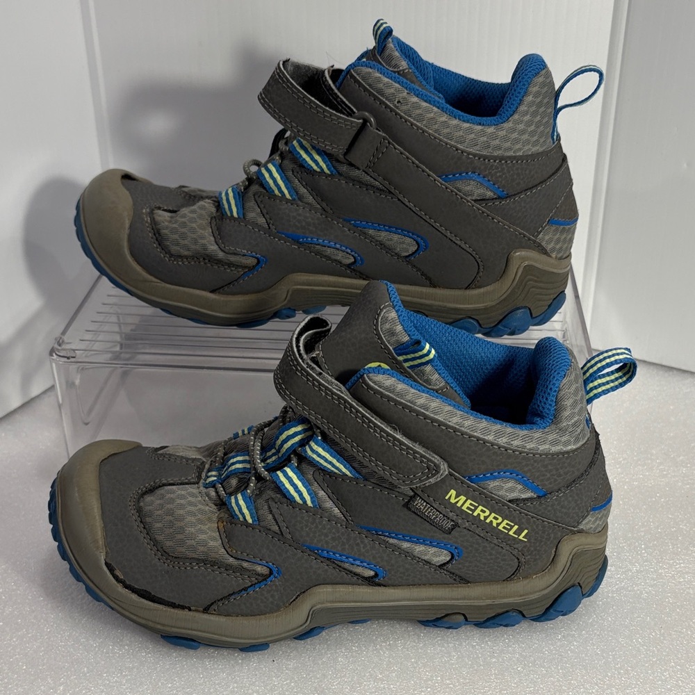Merrell Kids' Gray and Blue Sneakers mo259197. Box 21